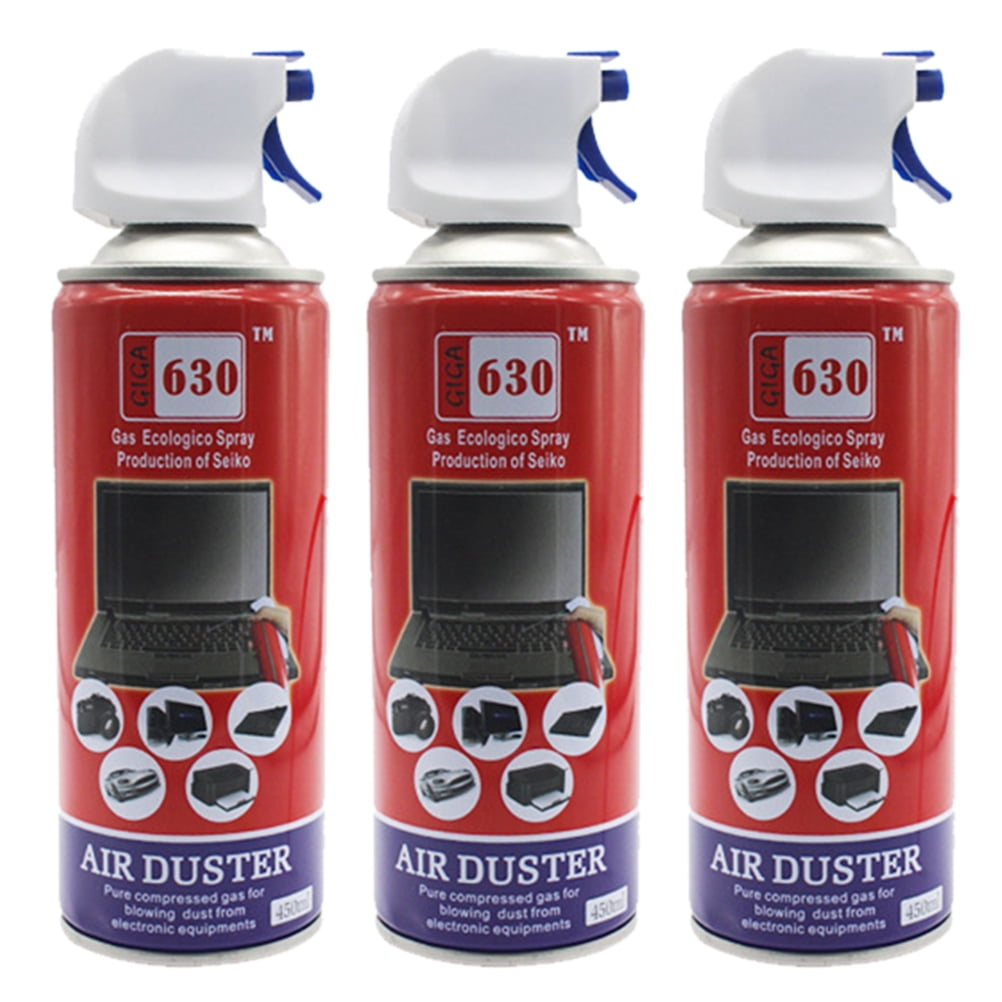 Compressed Gas Duster 3 PCS Compressed Gas Duster Canned Air 450ml Air
