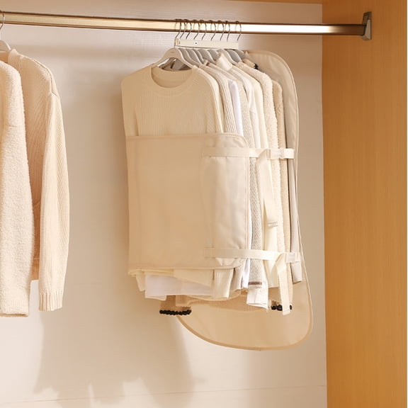 Compressed Hanging Clothes Dust Cover,Space Saving Wardrobe Protector,Household Garment Organizer for Tidying Storage
