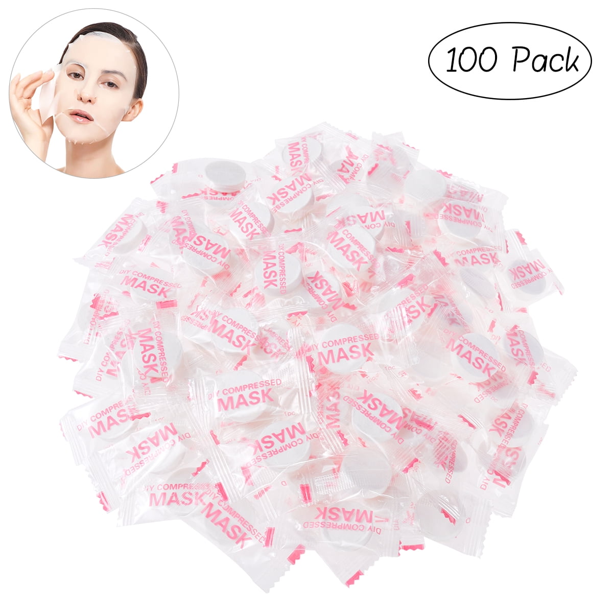 Compressed Mask, FRCOLOR 100pcs DIY Compressed Mask Disposable Facial