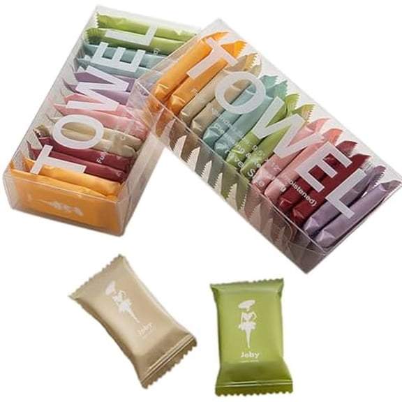 Compressed Portable  Towel Tablet - 28 Pack  Washcloth, Wet and Dry Disposable Wipes for , , Camping, Travel, Hiking, , Beauty (Bluk)