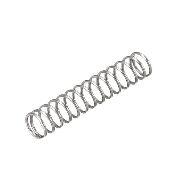 Compressed Spring,4mm OD, 0.4mm Wire Size, 12mm Compressed Length, 20mm Free Length,7.1N Load Capacity,Gray,30 pcs