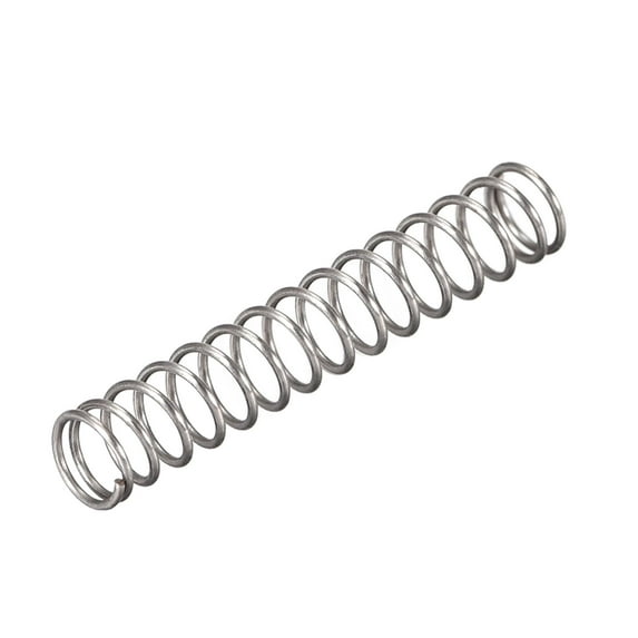 Compressed Spring,4mm OD, 0.4mm Wire Size, 15mm Compressed Length, 25mm Free Length,7.1N Load Capacity,Gray,10 pcs