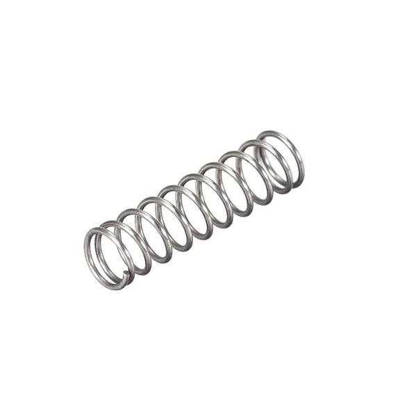 Compressed Spring,4mm OD, 0.4mm Wire Size, 9mm Compressed Length, 15mm Free Length,7.1N Load Capacity,Gray,30 pcs