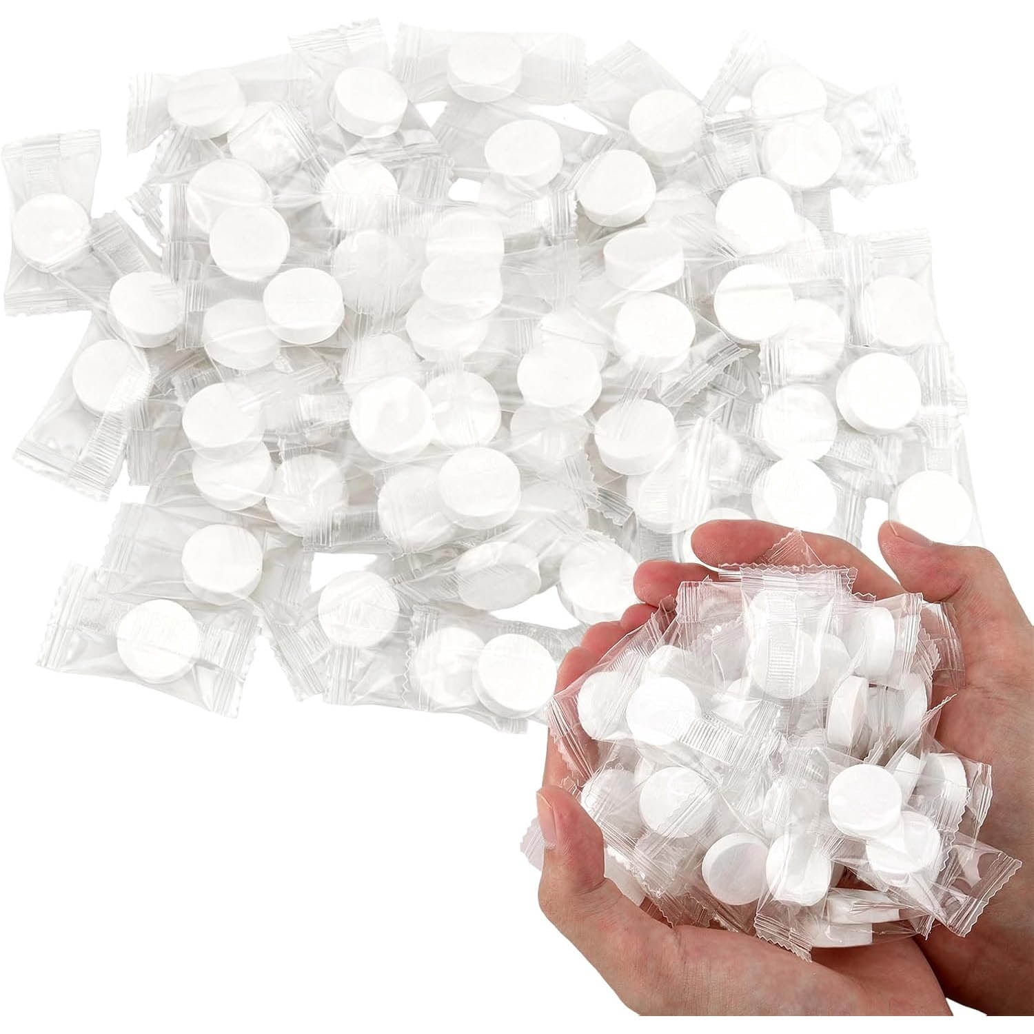 Compressed Towel, Disposable Towel Tablets, Individually Packed, Face Towels for Travel, Camping and Outdoor Sports