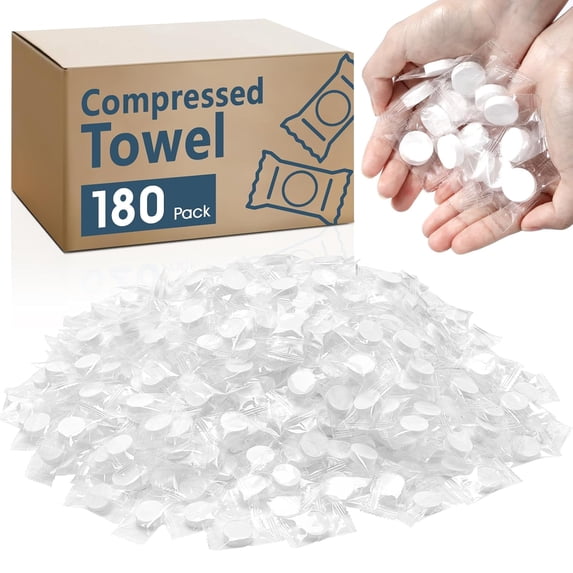 Compressed Towel, Mini Compressed Towel Tablets, Disposable Face Towels, Camping Towel, Portable Bulk Compressed Coin Tissues for Home, Travel, Outdoor Sports