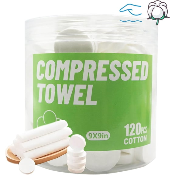 Compressed Towels, Disposable Face Towels, Magic Towel for Travel, Camping, Hiking