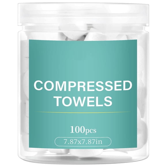 Compressed Towels Disposable Washcloths Portable Compressed Paper Towels Thicken for Outdoor Camping at Home