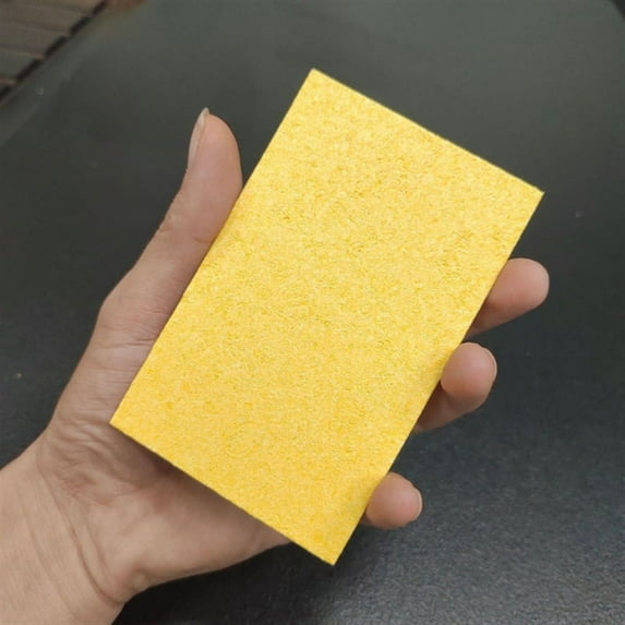 Compressed Wood Pulp Cotton Absorbent Swelling Wood Pulp Spongy Kitchen Towel Cleaning Sponge Block-Cream-colored