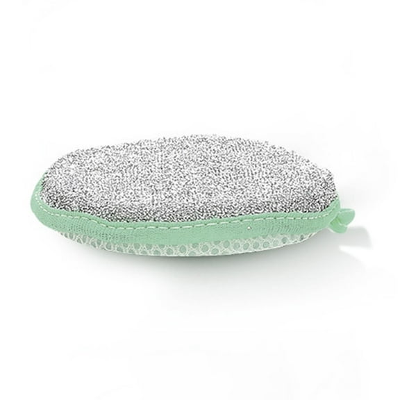 Compressed Wood Pulp Double Sided Dish Sponge, Oil Absorbing Oil Free Kitchen Scouring Pad, 4.72x4.72x1.57 Inch Household Cleaning Tool