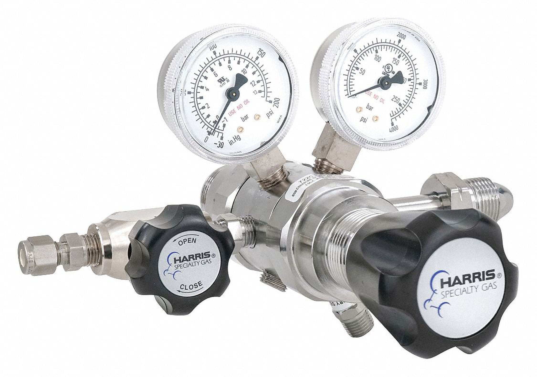 Compressed air specialty gas lab regulator, CGA 590, 2stage, chrome