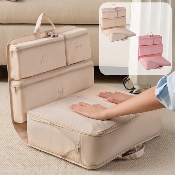 Compressible Storage Bag for Travel & Portable Clothing Organizer, Large Vacuum Bags with Hand Pump, Space Saver for Suits & Seasonal Wear, Perfect for Suitcases, Closets & Dorm Rooms