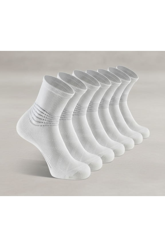 Compression Ankle Support Crew Socks Men Women Coolmax Wicking Plantar Fasciitis Relief Running Hiking Socks 3 Pairs