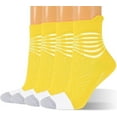 thumbnail image 1 of Compression Ankle Support Socks Women - Coolmax Wicking, Cushioned Athletic, Plantar Fasciitis Relief Yellow,2 Pairs,X-Large, 1 of 6