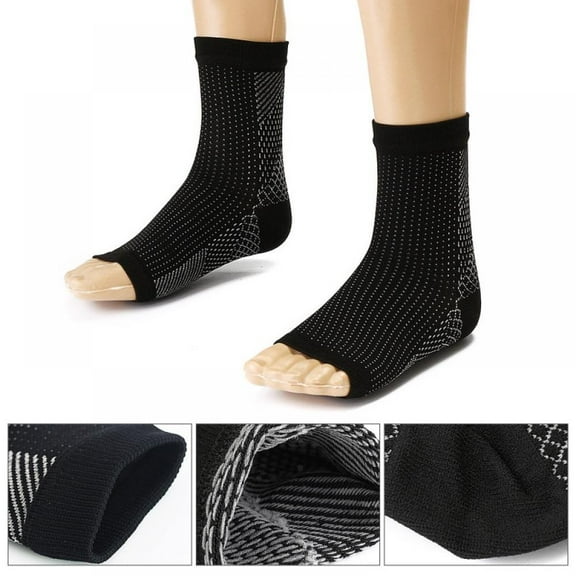 Compression Arch Support Sleeves Socks with Comfort Gel Pads for Men & Women, Relief for Plantar Fasciitis, Flat Feet, Foot and Heel Pain (S/M)