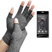 Compression Arthritis Gloves Fingerless -WUSI Warmth Therapeutic Compression Gloves for Pain Relief- Support & Improve Circulation in Wrist & Hand(Size M)
