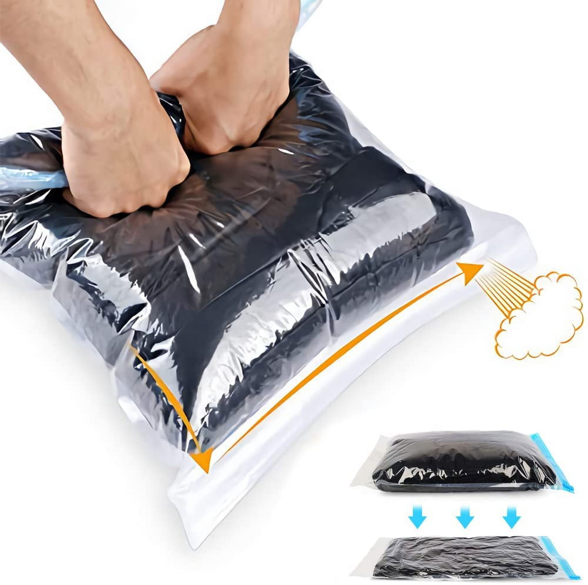 No Pump Needed Vacuum Storage Bags for Clothes Blankets Comforters Sweaters  Pillows Home Compression Seal Bags Space Saver Bags