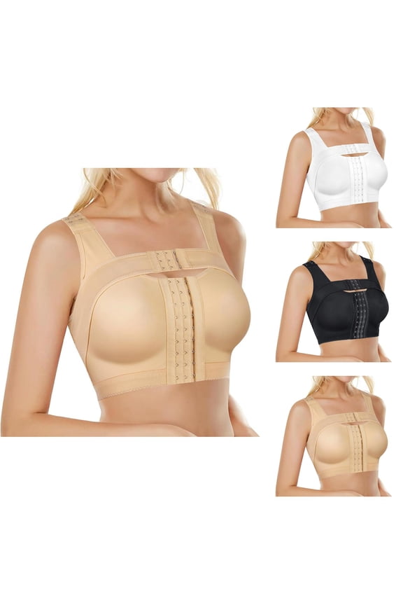Compression Bra Post Surgery Push Up Adjustable Bralettes for Women Front Closure Bras for Women
