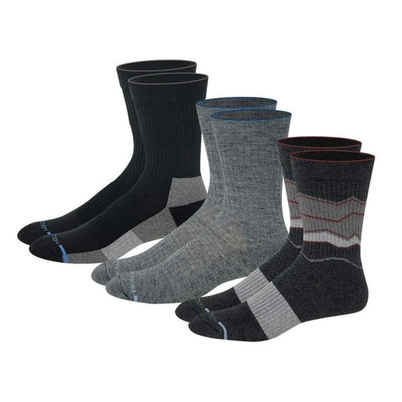 Compression Crew Socks For Men Outdoor Hiking Walking With Enhanced Cushion And Breathable Arch Support 3 Pairs