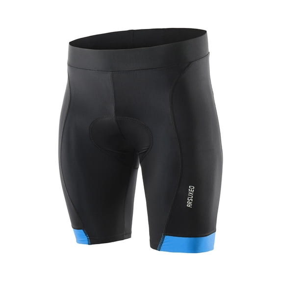 Compression Cycling Shorts with High-Density Foam Pad and Breathable Waistband for Men, Blue, Size XXL, 1 Pack