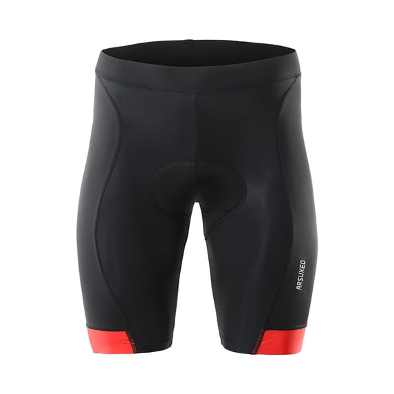 Compression Cycling Shorts with High-Density Foam Pad and Breathable Waistband for Men, Red, Size M, 1 Pack