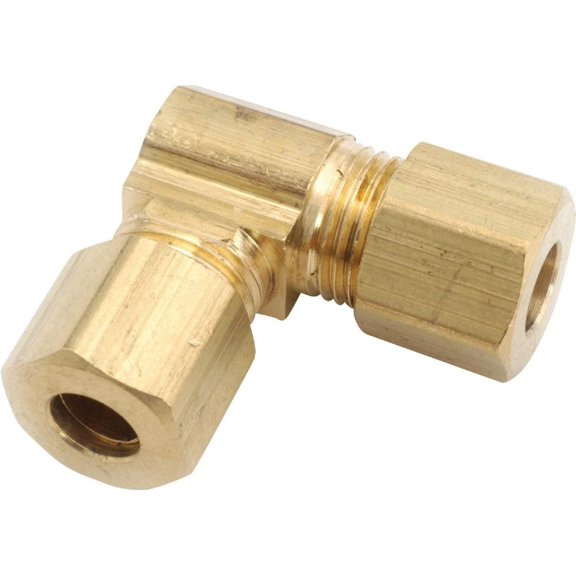 Anderson Metals Corp. Brass Compression Elbow Fitting - Set of 5, 0.25 In.