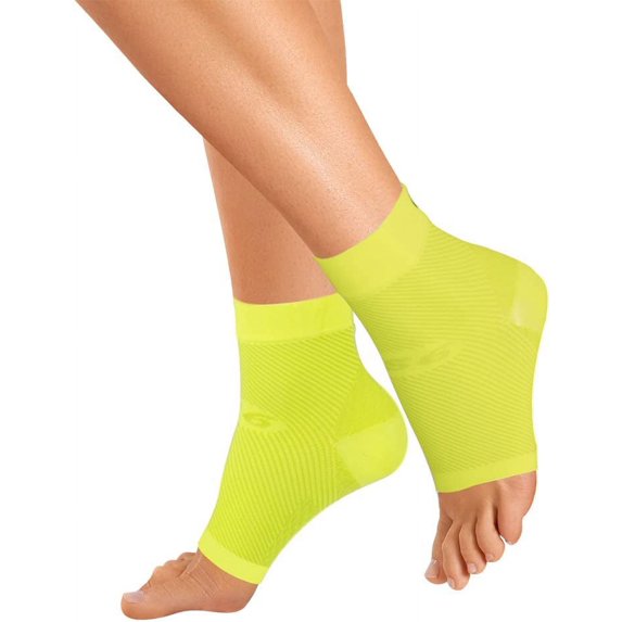 Compression Foot Sleeves treats and prevents Plantar Fasciitis (S, Yellow, Pair)