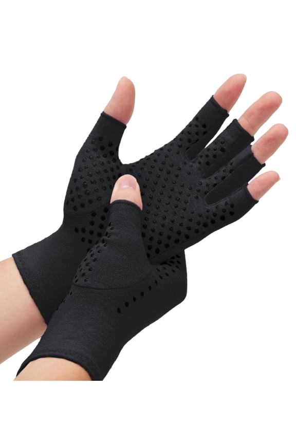 Compression Gloves for Arthritis & Carpal Tunnel, Fingerless Hand Compression for Pain Relief, Anti-Slip, Breathable & Comfortable Support for Daily Use