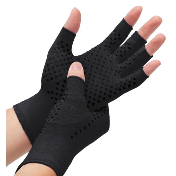 Goldeer Compression Gloves for Arthritis & Carpal Tunnel, Fingerless Hand Compression for Pain Relief, Anti-Slip, Breathable & Comfortable Support for Daily Use