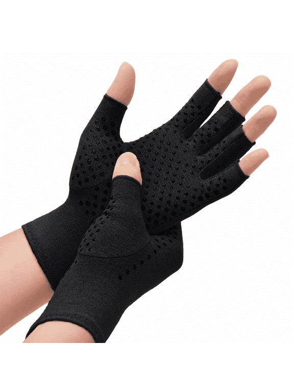 Compression Gloves for Arthritis & Carpal Tunnel, Fingerless Hand Compression for Pain Relief, Anti-Slip, Breathable & Comfortable Support for Daily Use