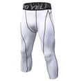 thumbnail image 1 of Compression Gym Men's Long Pants Running Base Layers Skins Tights Running Pants Men's 7 points quick dry pants Plus Size White M, 1 of 11