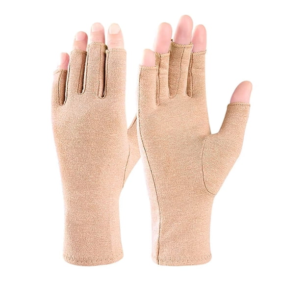 Compression Half Finger Gloves for Arthritis Wrist Support ,1 Pair ,Wrist 5.51-8.47in