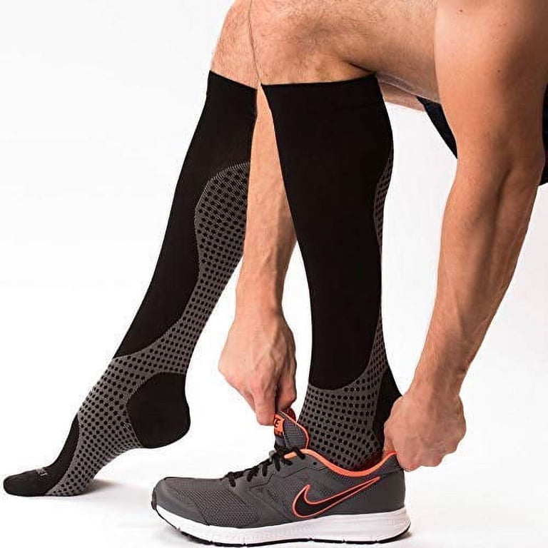 mens knee high dress socks Solid Men's Over-the-Calf Golf A contemporary knit design suitable for casual Charcoal Elegance - Men's Solid