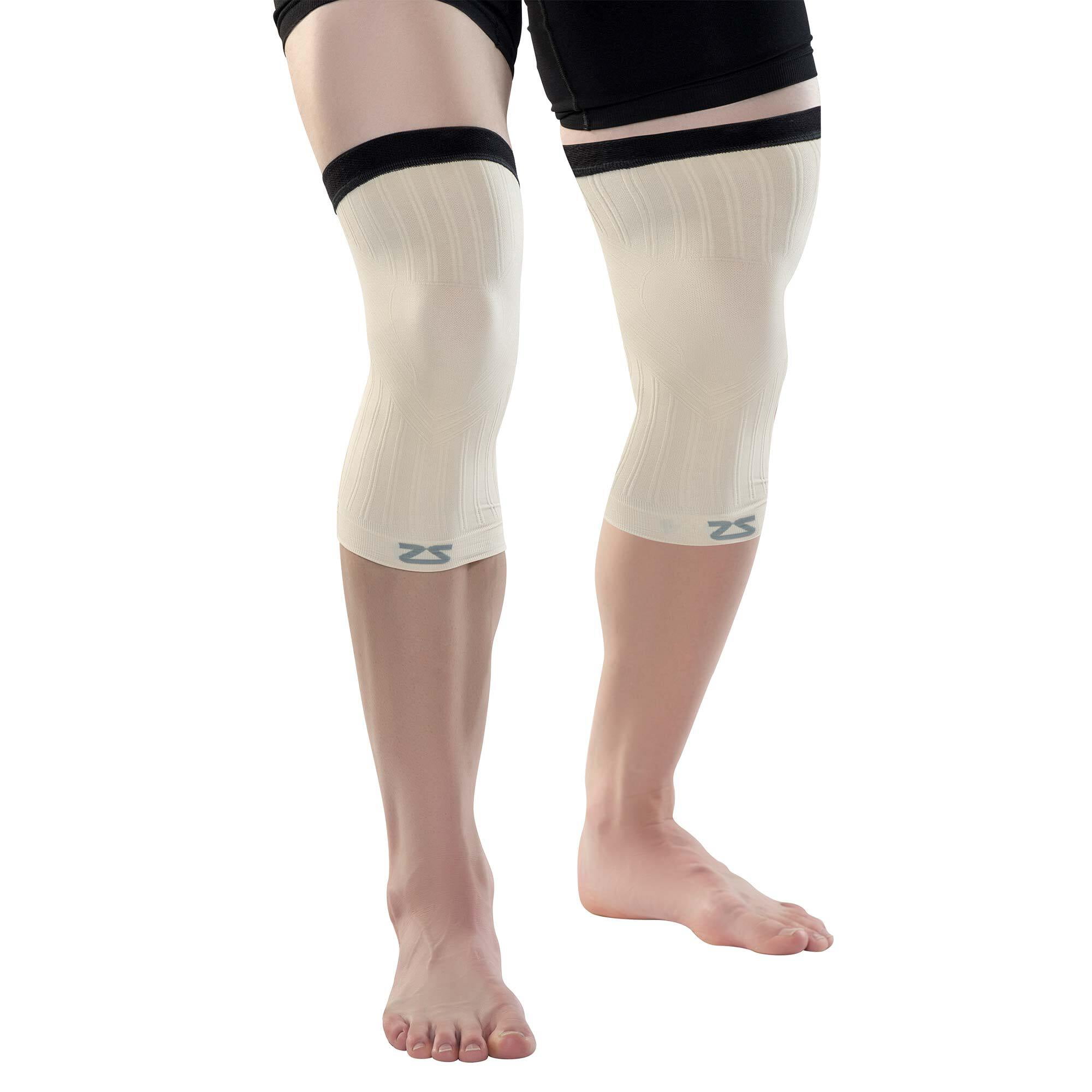Compression Knee Sleeve L / Beige 1 Pair
