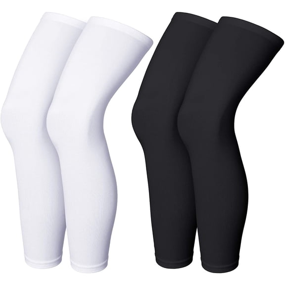 Compression Leg Sleeve Full Length Leg Sleeves Sports Cycling Leg Sleeves for Men Women, Knee, Thigh, Calf, Running, Basketball