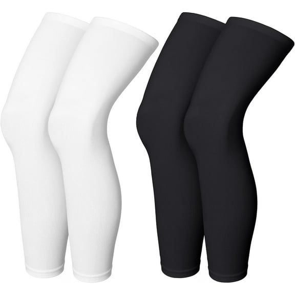 Compression Leg Sleeve Full Length Leg Sleeves Sports Cycling Leg Sleeves for Men Women, Running, Basketball