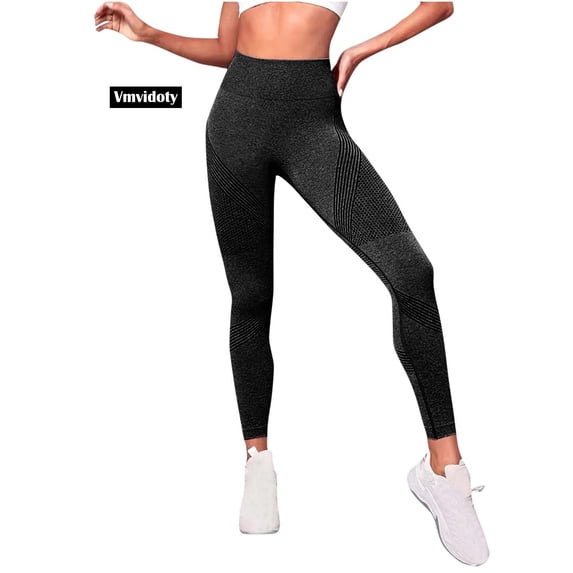 Compression Leggings for Women Slimming High Waisted Push Up Yoga Sport Pants for Gym Sessions Black L