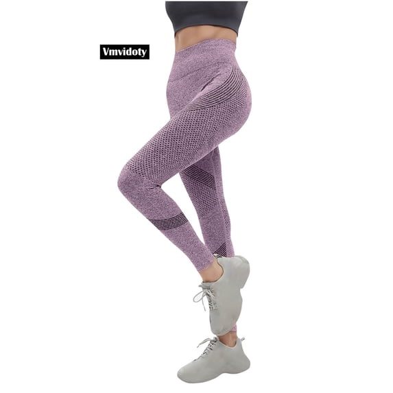 Compression Leggings for Women Slimming High Waisted Push Up Yoga Sport Pants for Gym Sessions Pink L