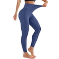 thumbnail image 1 of Compression Leggings for Women Workout Stretchy High Waisted Quick Drying Yoga Pants Tummy Control Gym Leggings Dark Blue S, 1 of 6
