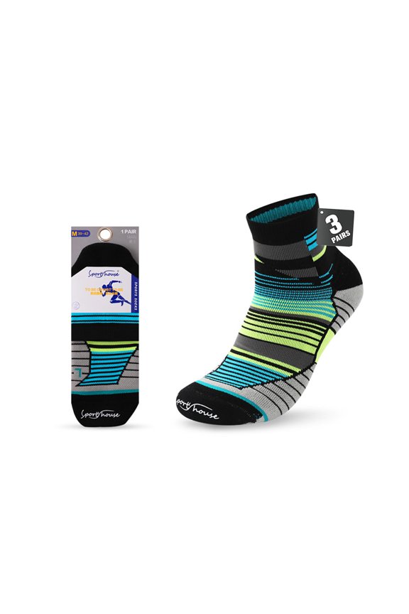 Compression Low-Cut Running Socks for Men & Women — Non-Slip Breathable Sports Socks, 3 Pairs