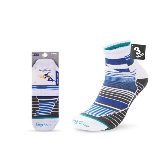 Compression Low-Cut Running Socks for Men & Women — Non-Slip Breathable Sports Socks, 3 Pairs