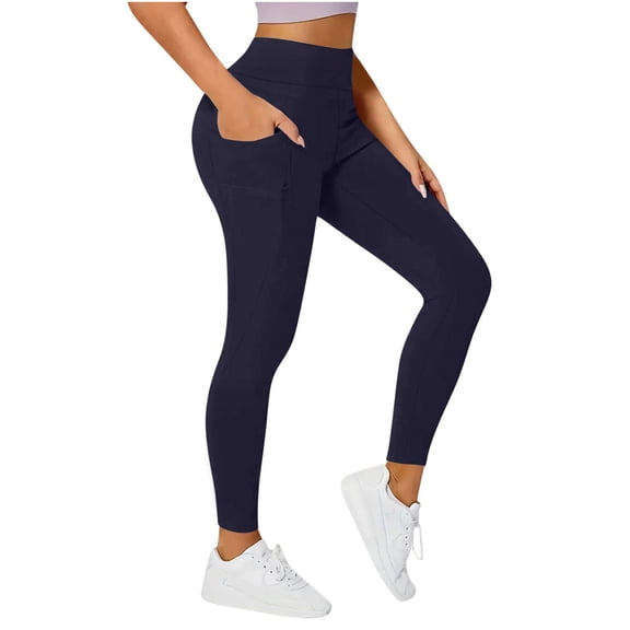 Compression No Front Seam Leggings for Women Tummy Control High Waisted Buttery Soft Yoga Pants 2025 Navy XXL