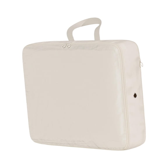 Compression Packing Cube Packing Organizer Multipurpose Expandable Luggage Bag Smooth Two Way Zipper for Outdoor Camping Save Space Beige 40x30x12cm