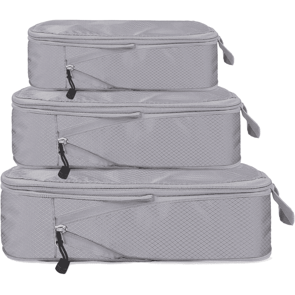 Carestrong Travel essentials packing cubes for travel compression, carry-on luggage organizer bags with laundry bag, suitable for backpacks (Sky Blue)