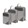 thumbnail image 1 of Compression Packing Cubes 3/4 Set Compressible Packing Cubes With Laundry Bag Travel Packing Cubes For Carry On Luggage Home Textile StoragePlastic, Gy1 One Size, 1 of 8