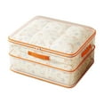thumbnail image 1 of Compression Packing Cubes with Handles, Clear Storage Bags Waterproof Space Saver for Clothes Quilts Blankets, No Vacuum Needed Foldable Home Organizer, 1 of 4