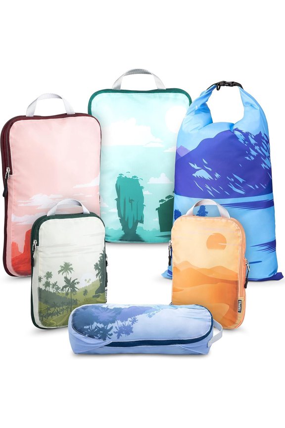 Compression Packing Cubes Set for  - Lightweight, Durable Clothes Organizer for Carry- Luggage and Suitcases by