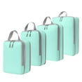 thumbnail image 1 of Compression Packing Cubes for Suitcases Travel 4 Set Expandable Travel Bags Organizer for Luggage, Compression Set of 4 Travel Organizer Cubes, Lake Blue, 1 of 4