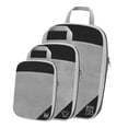 thumbnail image 1 of Compression Packing Cubes, Travel Accessories Extensible Organizers Storage Mesh Bags for Woman & Man Accessing Items Easily Space Saving Black 3Pcs, 1 of 8