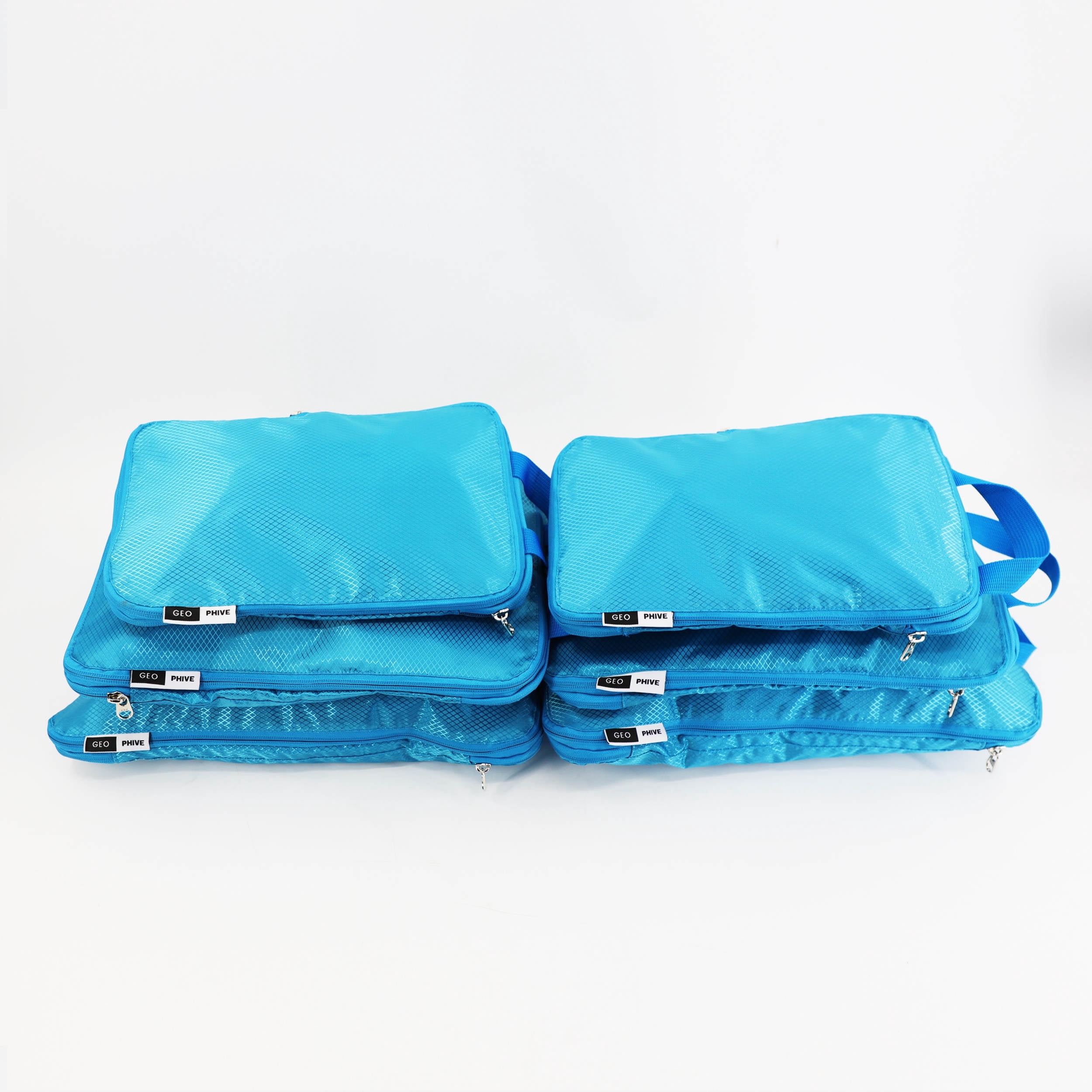 Geo Phive Nylon Compression Packing Cubes, 6 Piece