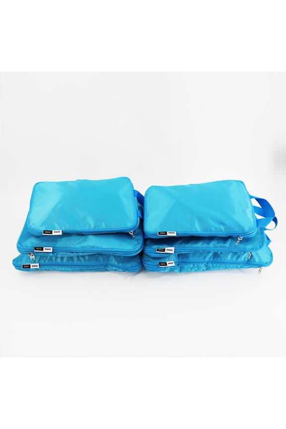 Nylon Compression Packing Cubes, 6 Piece